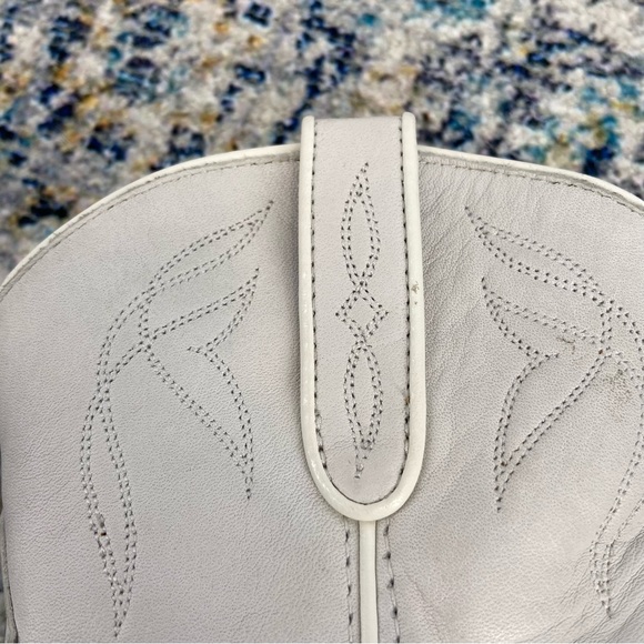 Ariat White Leather Darlin Western Cowgirl Boots Size 6B READ - Picture 5 of 15